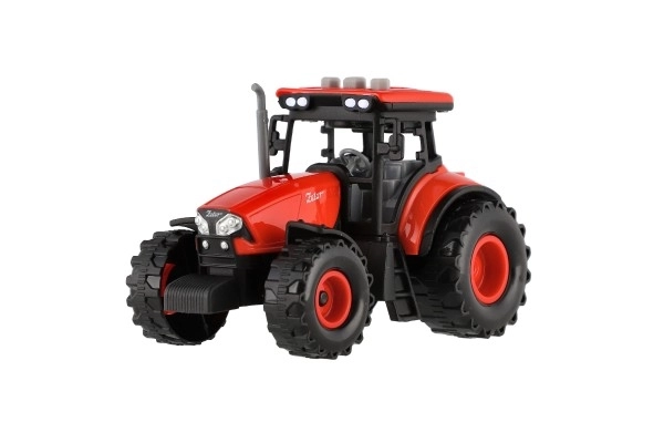 Rød Zetor traktor med inerti og lys- & lydeffekter