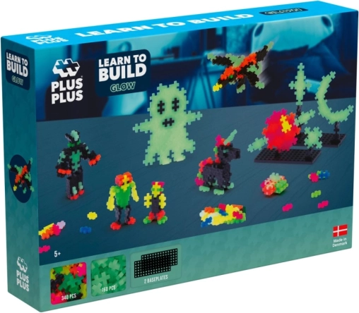 Plus-Plus lær at bygge Glow-in-the-Dark – byggesæt 500 dele