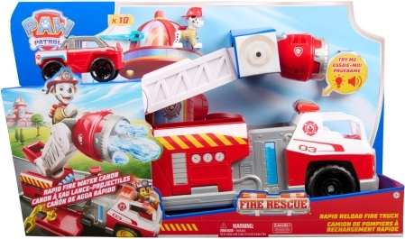PAW Patrol brandbil Marshall – stort interaktivt køretøj med projektiler og mini redningsbil