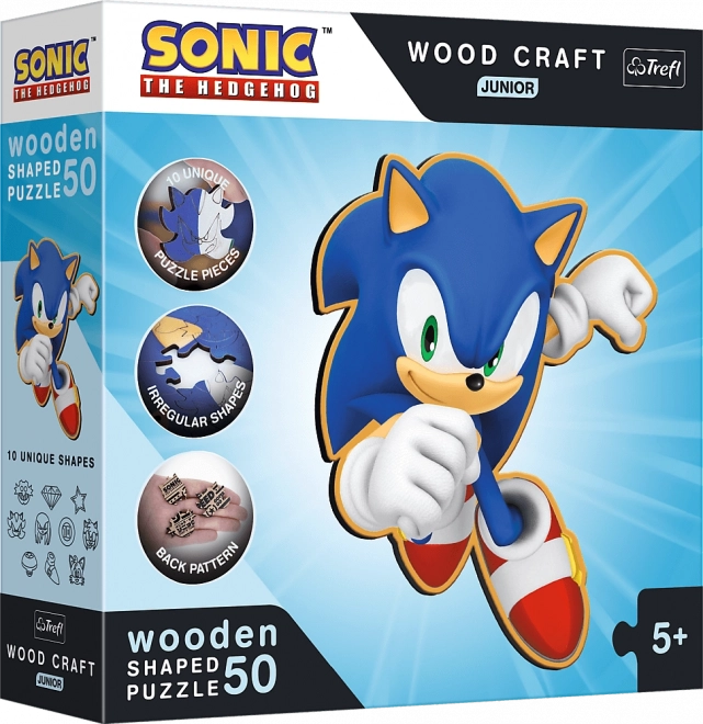 Træpuslespil Sonic 50 brikker