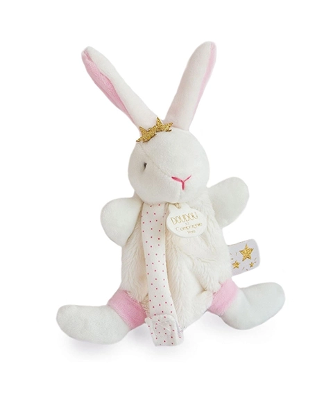 Doudou legetøj med holder til sut kanin 15 cm