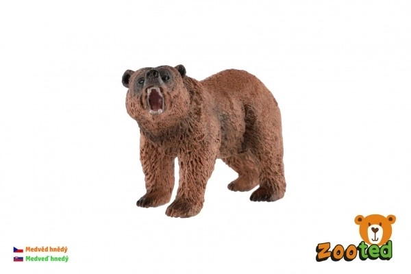 Brun bjørn plastik 12cm i pose