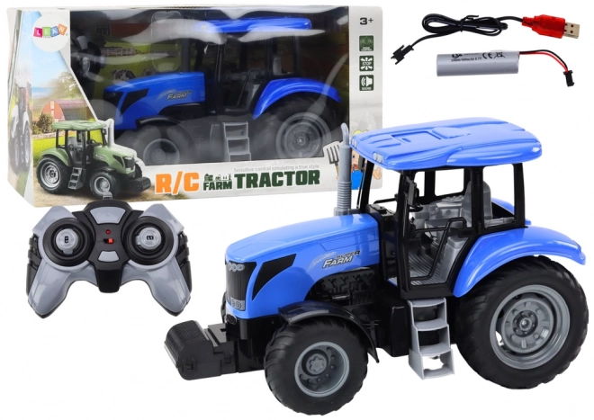 Fjernstyret traktor RC 2.4G Lyde Blå