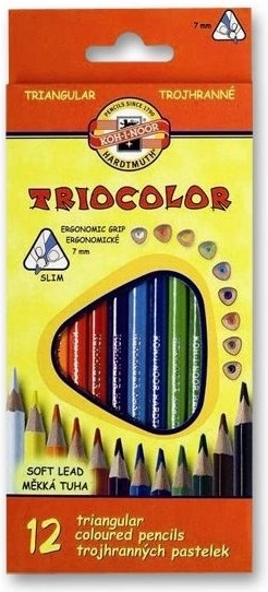 Trekantede farveblyanter TRIOCOLOR 18 stk