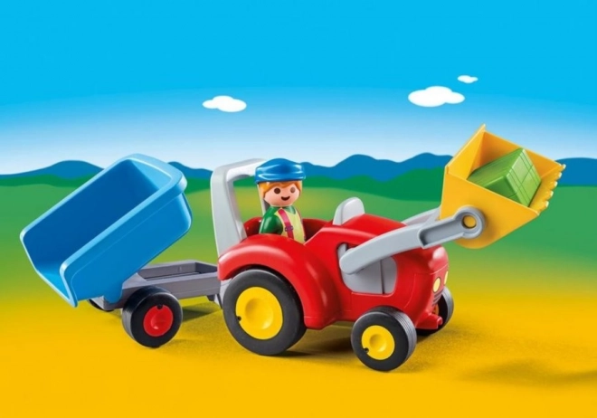 PLAYMOBIL® 1.2.3 6964 Traktor med trailer