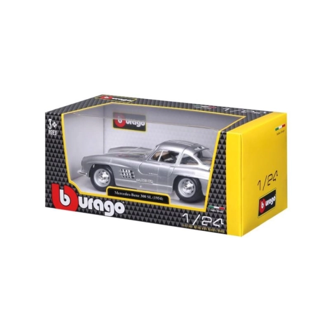 Bburago 1:24 Mercedes Benz 300SL sølv 18-22023