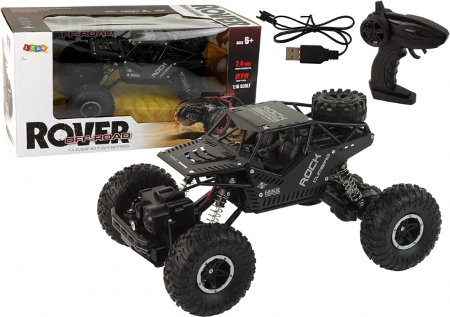 RC Rover 1:16 sort bil med fjernbetjening