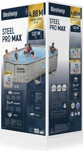 Selvstændig pool Bestway Power Steel Swim Vista 427 x 250 x 100 cm