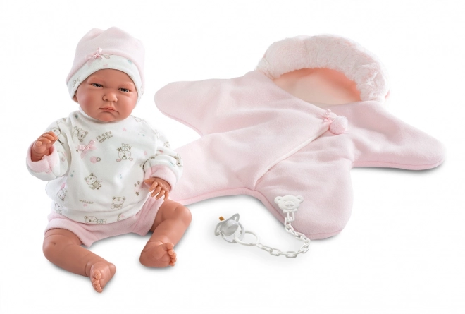 Llorens M740-38 sæt tøj til dukke baby NEW BORN størrelse 40-42 cm