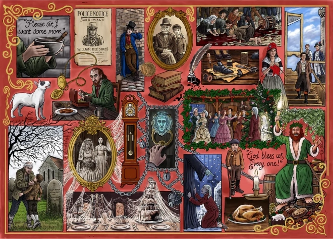Puslespil Bogklub: Charles Dickens 1000 brikker fra Gibsons