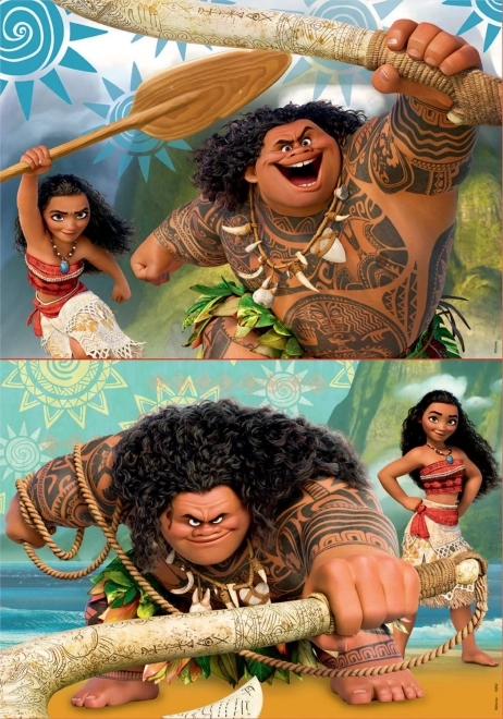 Disney puslespil Modige Vaiana 2 x 48 brikker