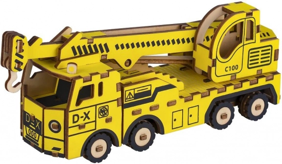 Woodcraft træ 3D-puslespil Kranvogn