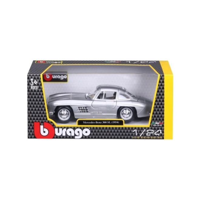 Bburago 1:24 Mercedes Benz 300SL sølv 18-22023