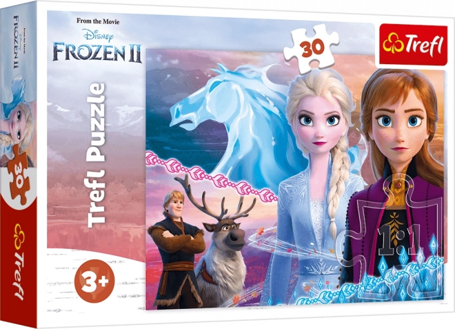 Puslespil 30 brikker - Modige søstre - Disney Frost 2
