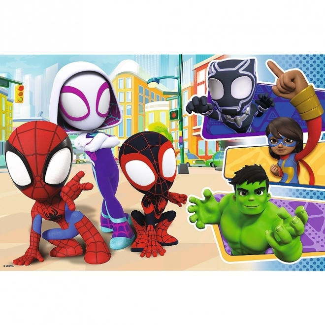 Puslespil 24 maxi Spiday og vennerne Spiderman