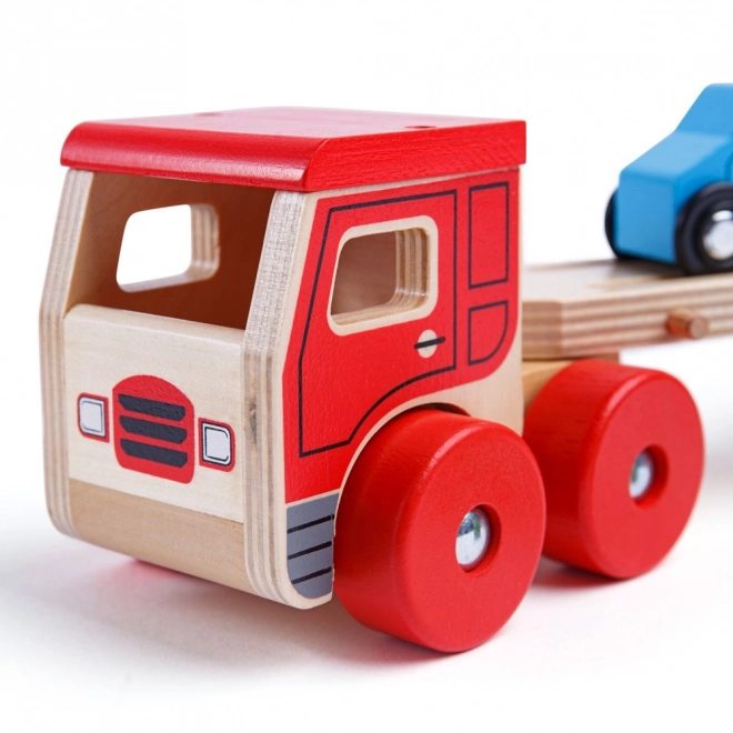 Trælastbil med biler fra Bigjigs Toys