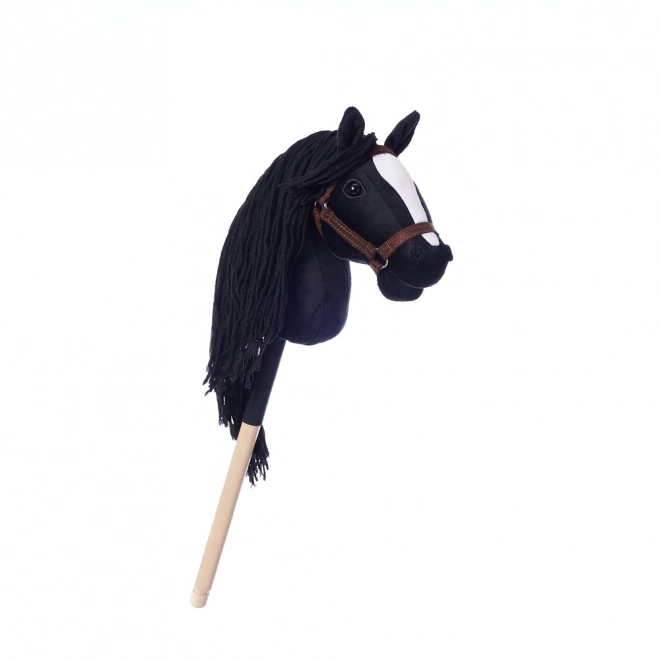 HOPPIHORSE hest på stang hobby horse størrelse A4 sort