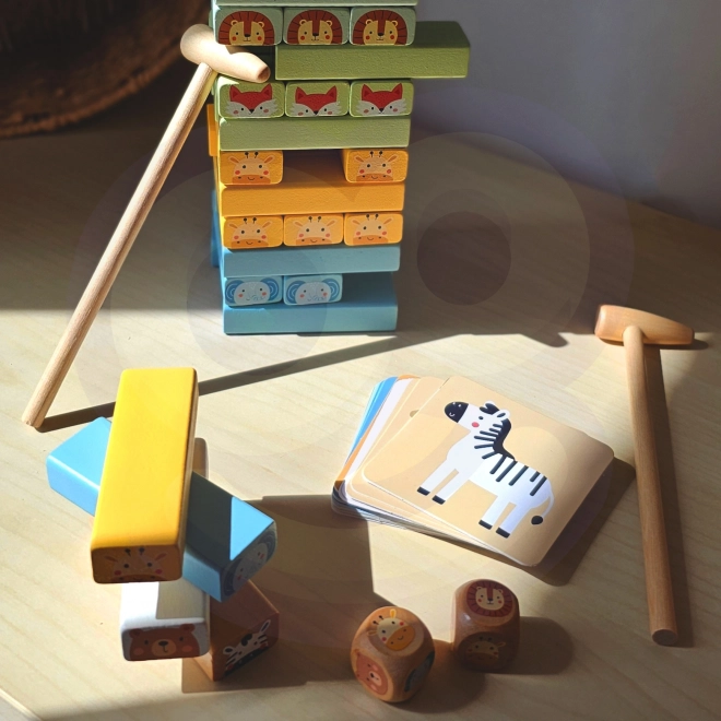 TOOKY TOY gyngende tårn med dyr