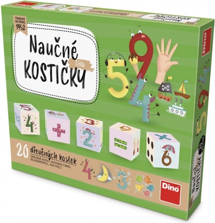 Dino træklodser tal – 20 stk.