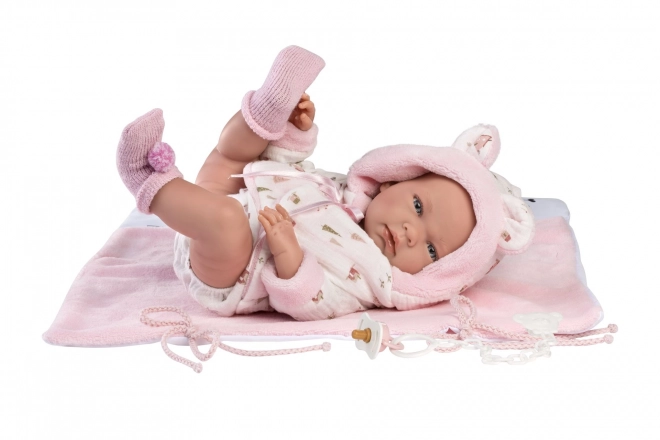 Llorens 73898 NYFØDT PIGE - realistisk dukke baby med helvinyl krop - 40 cm