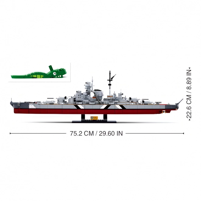 Sluban ModelBricks M38-B1102 Slagskib Bismarck 2i1
