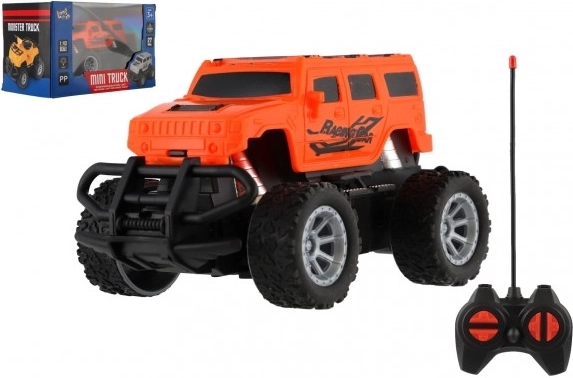 RC mini lastbil 1:43 med fjernbetjening og lys – Orange