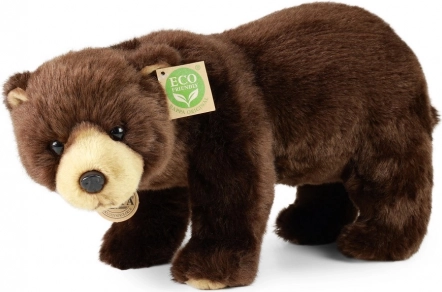Stående brun plysbjørn 40 cm eco-friendly