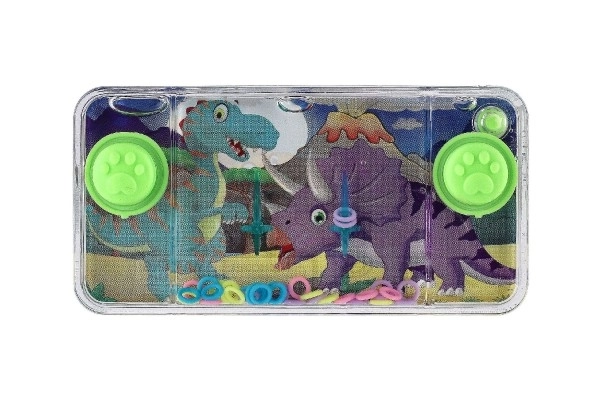 Vandspil puslespil 11x6cm plastik dinosaur 4 typer 24 stk i boks
