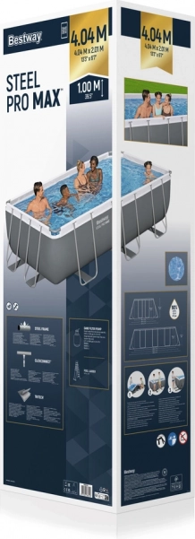 Pool med stativ 404 x 201 x 100 cm Bestway
