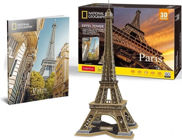 3D-puslespil CUBICFUN National Geographic Eiffeltårn 80 brikker