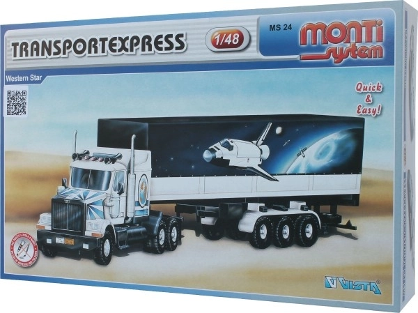 Byggesæt Monti System MS 24 Transport Ekspres Western star 1:48 i kasse 32x20x7,5cm