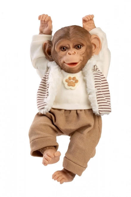 Guca 987 REBORN OPIČKA - realistisk abe baby med blødt stofkrop - 32 cm