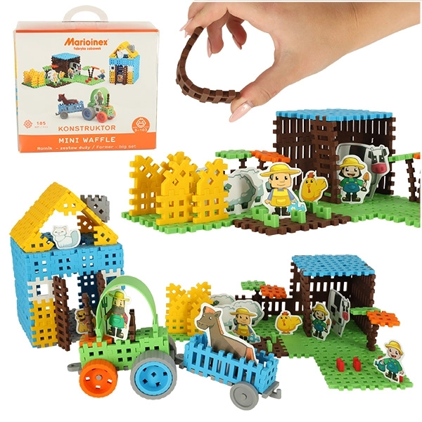 Byggeklodser Mini Vaffel - Farmer Stor sæt blistre