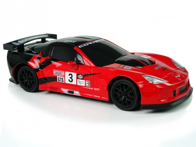 Sportsvogn R/C 1:24 Corvette C6.R rød med belysning