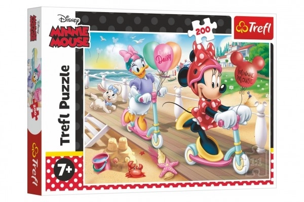 Puslespil 200 brikker Minnie på stranden Disney Minnie