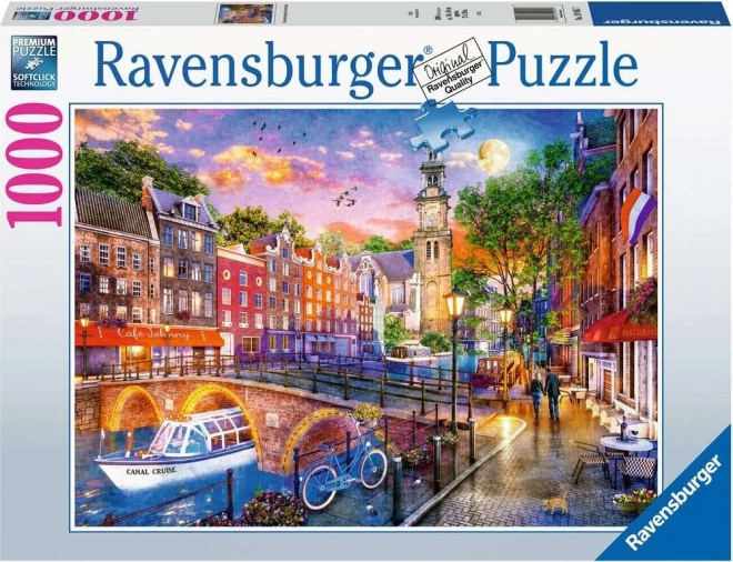 Puslespil Amsterdam 1000 brikker fra Ravensburger