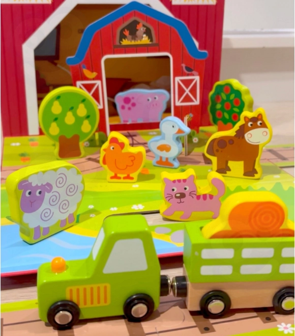 Træ Farm i Kuffert Tooky Toy