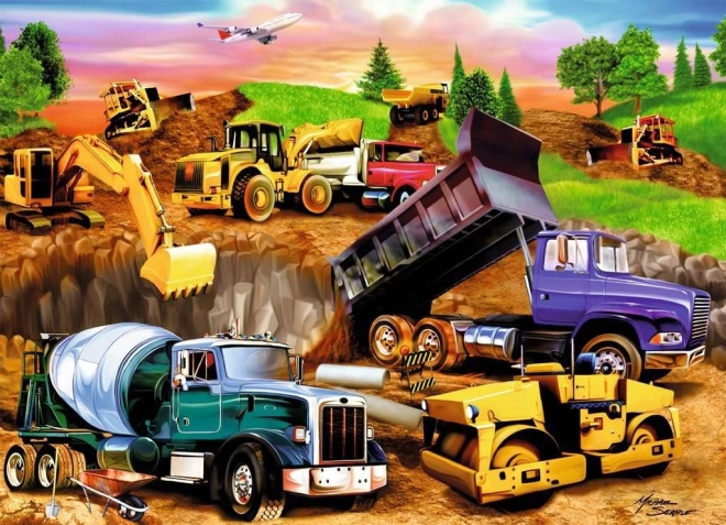 Puslespil Byggeplads 60 brikker RAVENSBURGER