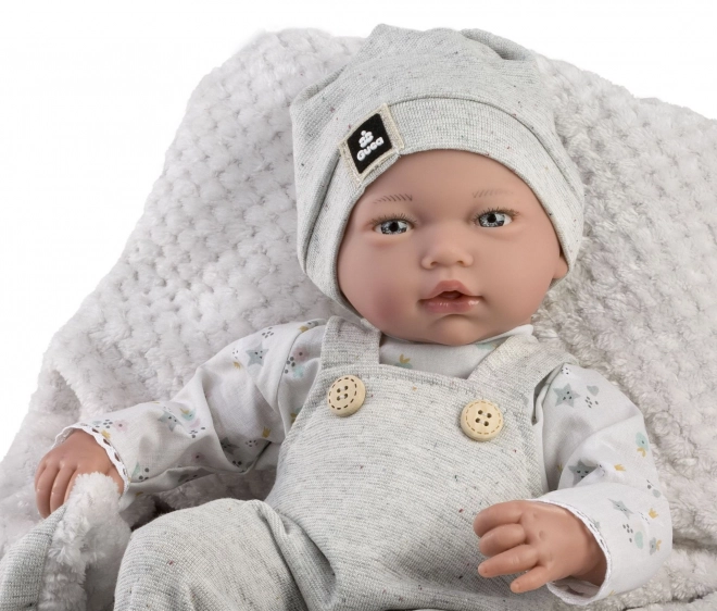 Realistisk babydukke Liam med lyde og blødt krop - 38 cm