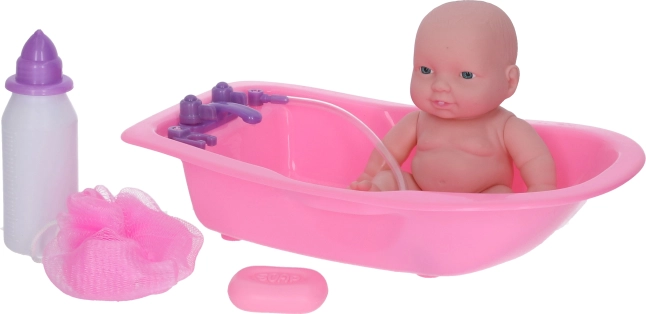 Baby i lille badekar 28 cm