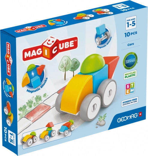 Geomag Magicube bil – magnetisk byggesæt til de mindste (10 dele)