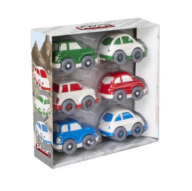 Mini plastbil til de mindste 6 stk