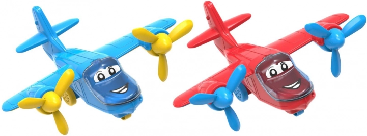 plastfly til børn med åbnbar cockpit, 28 × 24 cm, 2 farver