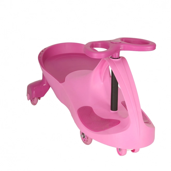 Rosa børneløbecykel med lysende LED-hjul