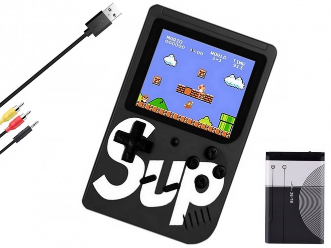 Bærbar retro spillekonsol med 400 spil