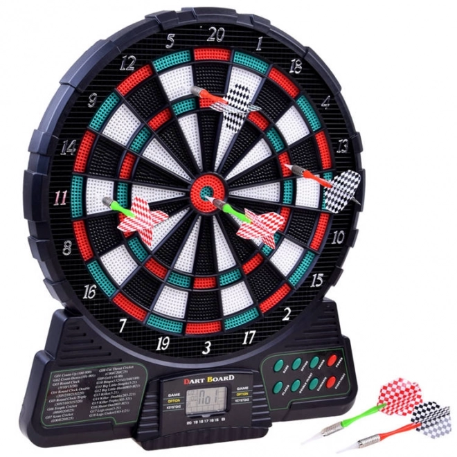 Elektronisk dartskive med 18 spil
