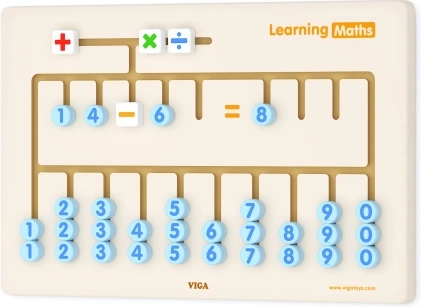 Træbaseret sanse-tavle til at lære at regne VIGA Montessori med FSC-certificering