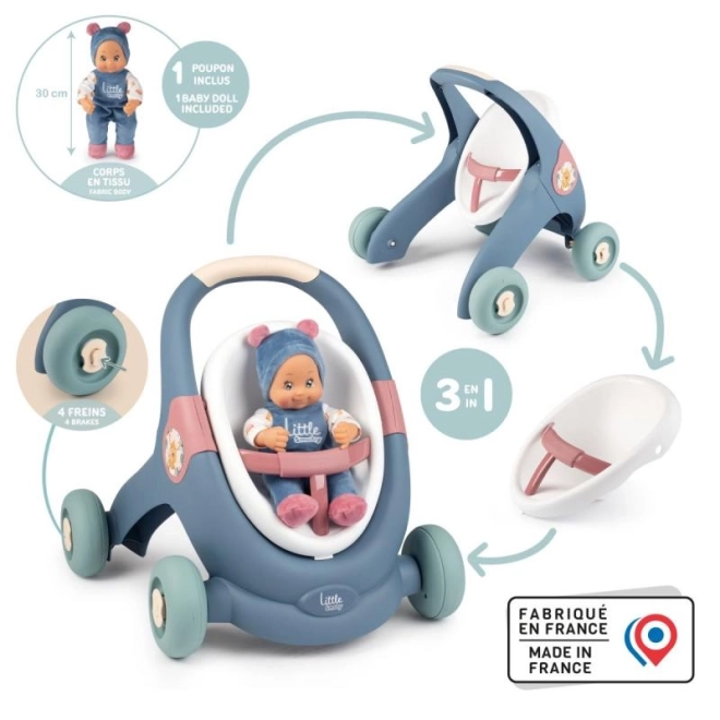 Smoby gåstol 3 i 1 med dukke