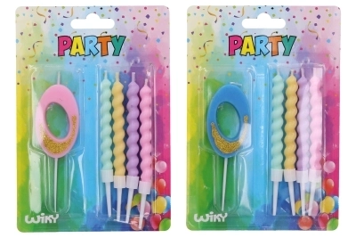 Festslys tal 0 + 4 stk. lys