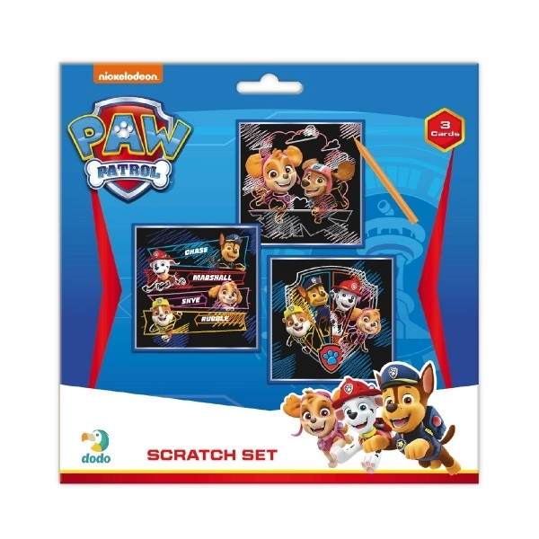 Paw Patrol skrabebilleder farverige 3 stk
